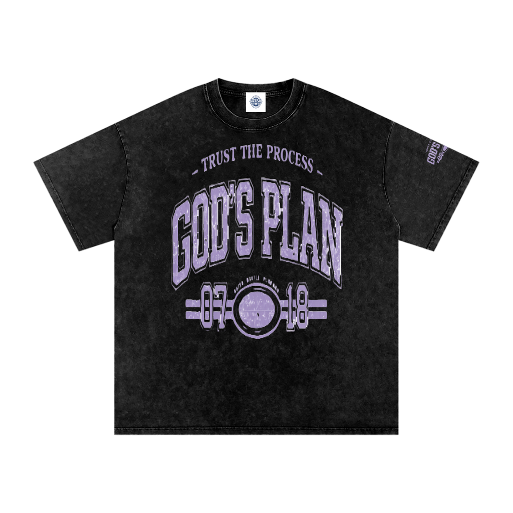 Snow Washed Oversized Cotton T-Shirt